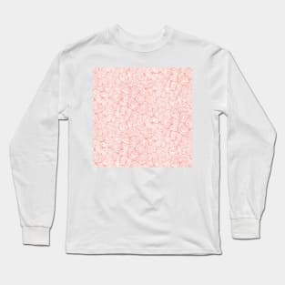 Blush Pink Spiral Giraffe Print Long Sleeve T-Shirt